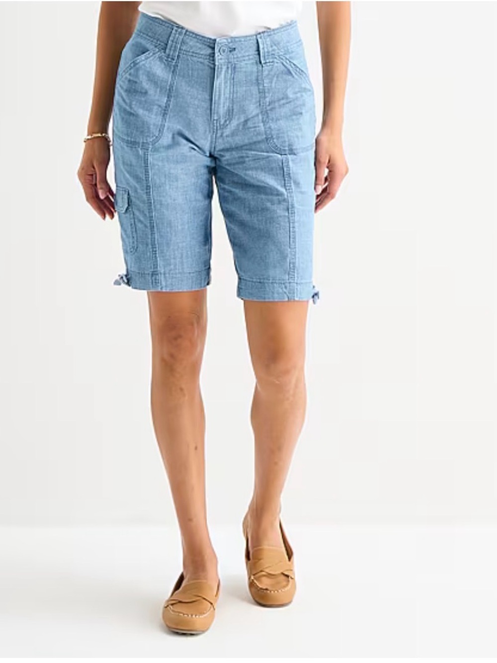 St. John's Bay Womens 11" Mid Rise Bermuda Short Size 6